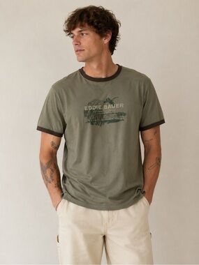 Eddie Bauer Men’s Large Short Sleeves Top Shirt